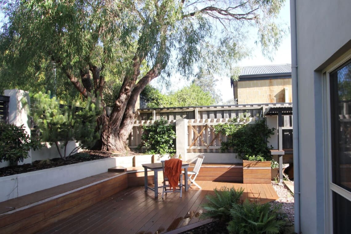 Garden and seating area