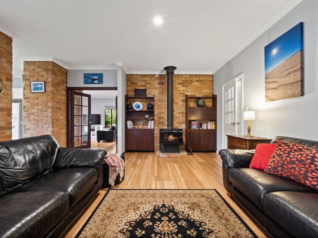 Living room and Fireplace