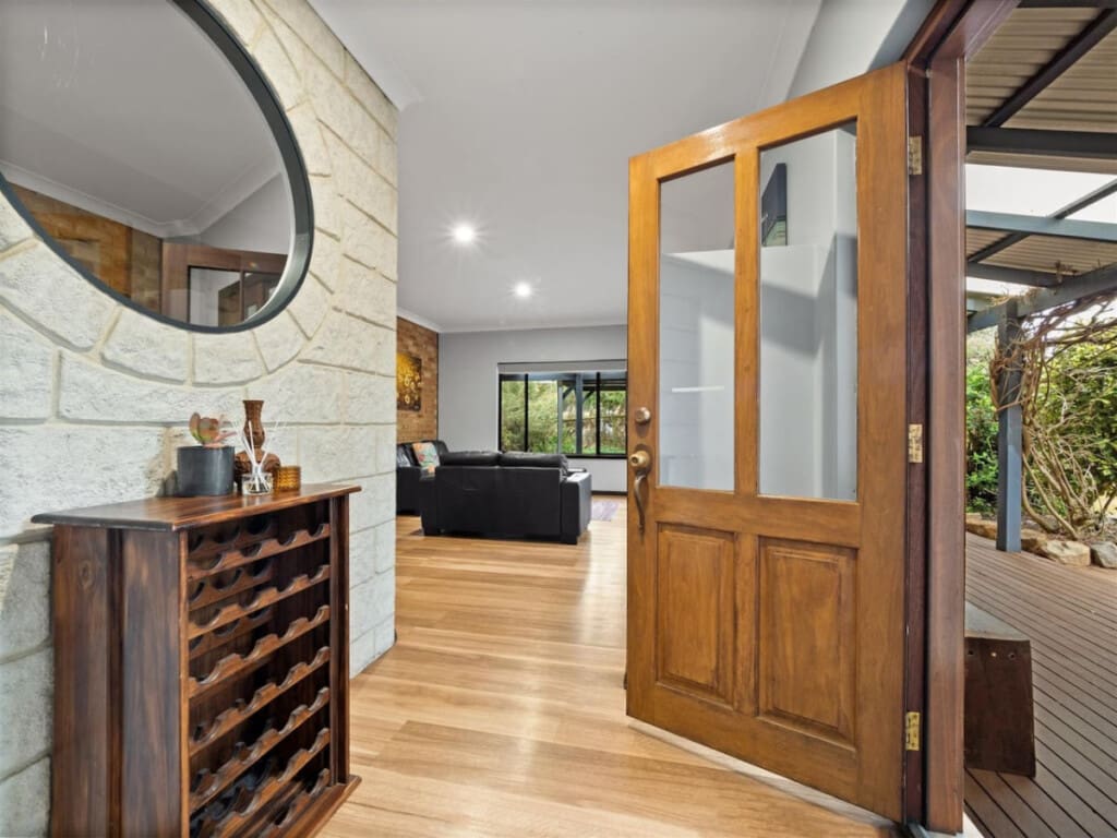 Patio and Entrance hallway