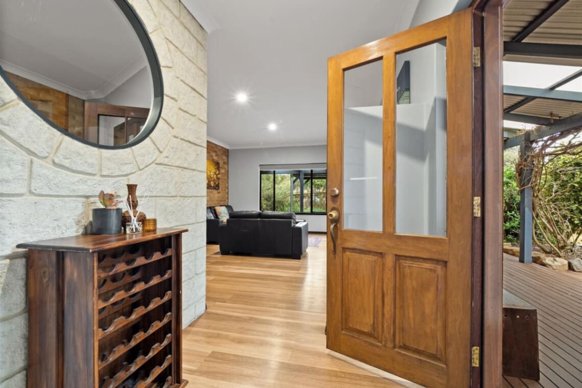 Patio and Entrance hallway