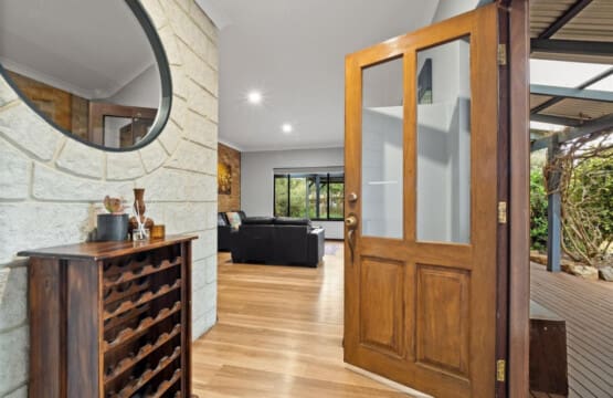 Patio and Entrance hallway