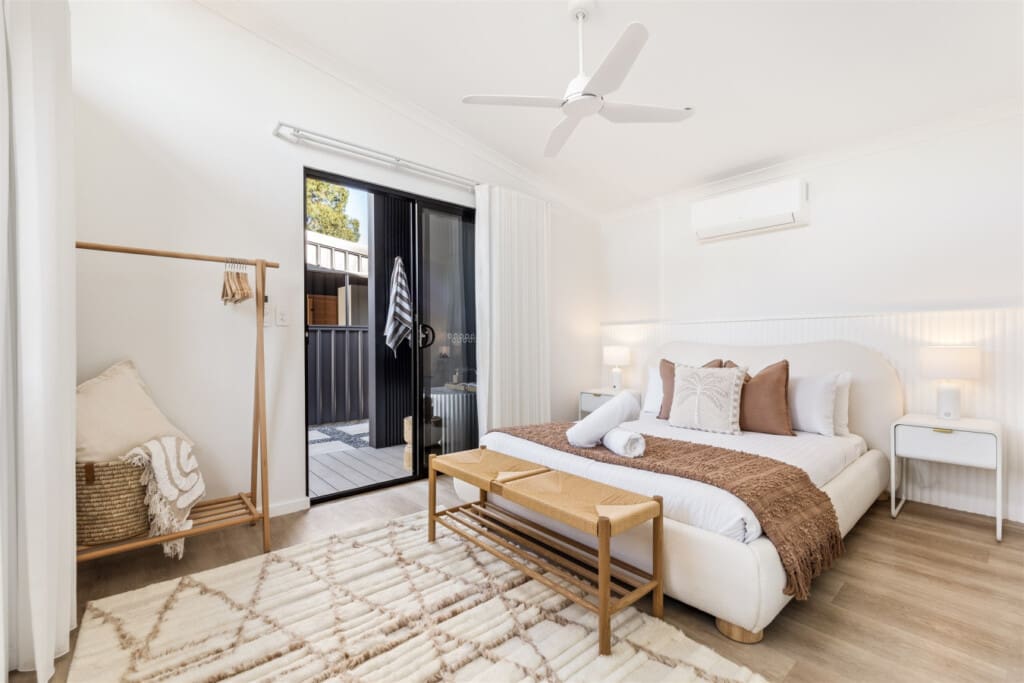 Main Queen bedroom leading to Outdoor Bath