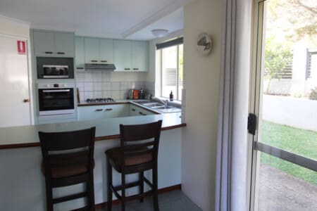 Kitchen and seating area