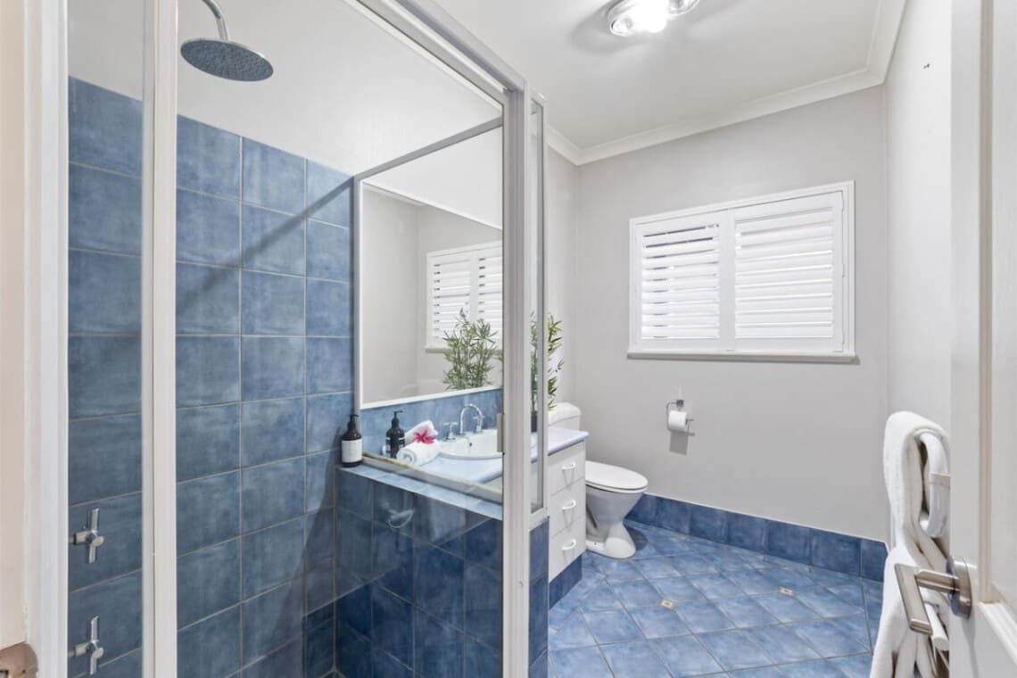 Shower and toilet