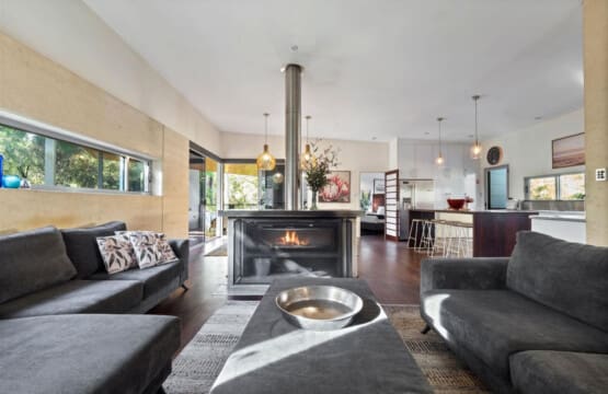Living room and Fireplace