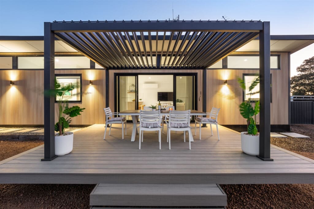 Covered Dining Deck with Six Seater Table