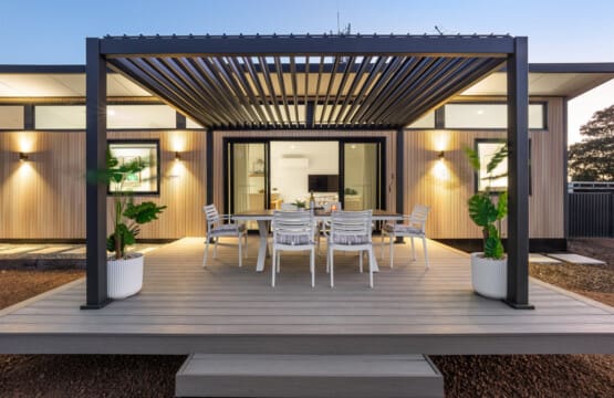 Covered Dining Deck with Six Seater Table