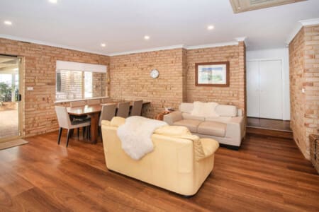 Living room, Dining area, Kitchen and Fireplace