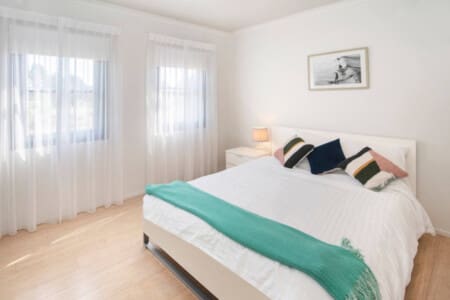 Bedroom 2 - 1 Queen Bed, Pedestal Fan