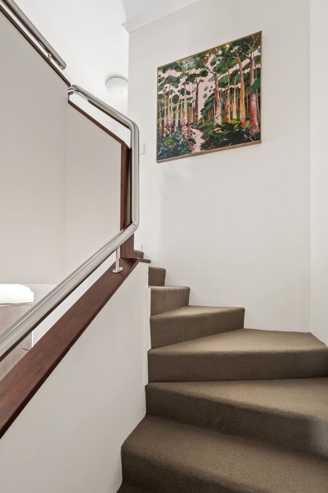 Stairs up to the second floor