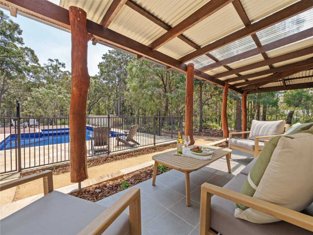 Verandah with a comfy couch