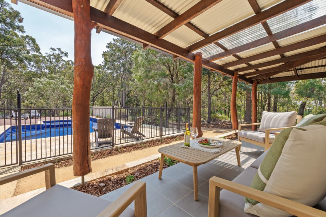 Verandah with a comfy couch