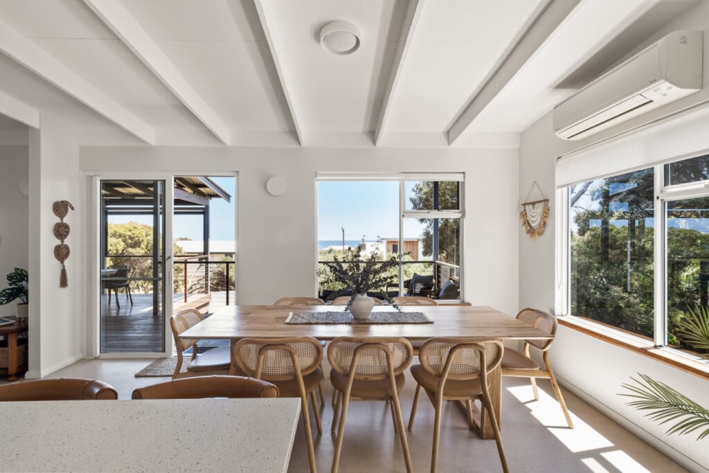 Dining area, Reverse-cycle Airconditioning with Ocean View