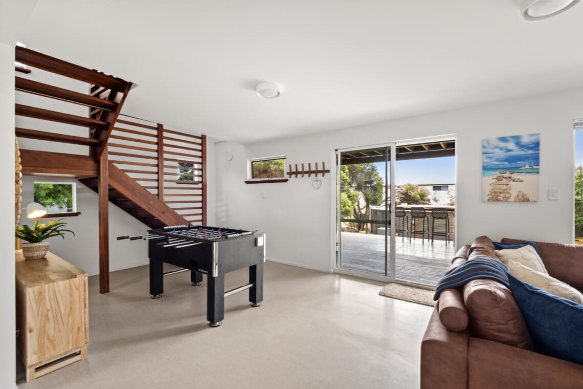 Foosball Table, Stairs & Verandah