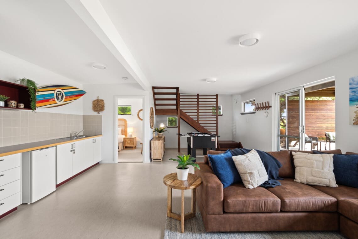 Downstairs living room, Entertainment with Foosball table